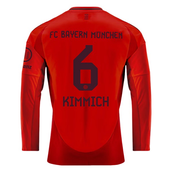 Billiga Fotbollströjor Herr FC Bayern München Hemmatröja 2024/25 Långärmad Joshua Kimmich 6