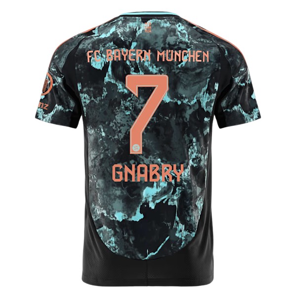 Herr FC Bayern München Bortatröja 2024/25 Fotbollskläder Kortärmad med tryck Serge Gnabry 7