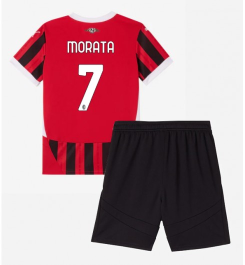 AC Milan Hemmatröja 2024/25 Fotbollskläder för barn Alvaro Morata 7