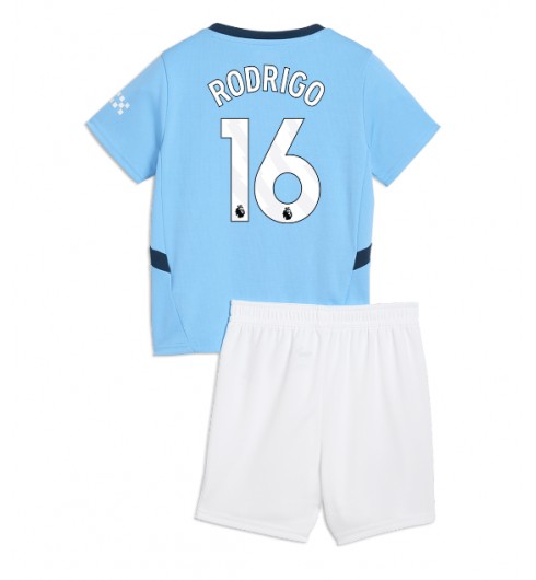 Fotbollskläder Set Barn Manchester City Hemmatröja 2024/25 Rodri Hernandez 16