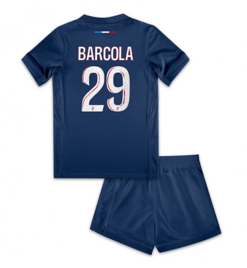 Fotbollskläder Set Barn Paris Saint-Germain Hemmatröja 2024/25 Bradley Barcola 29