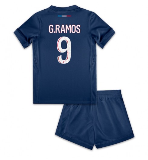 Fotbollskläder Set Barn Paris Saint-Germain Hemmatröja 2024/25 Gonçalo Ramos 9