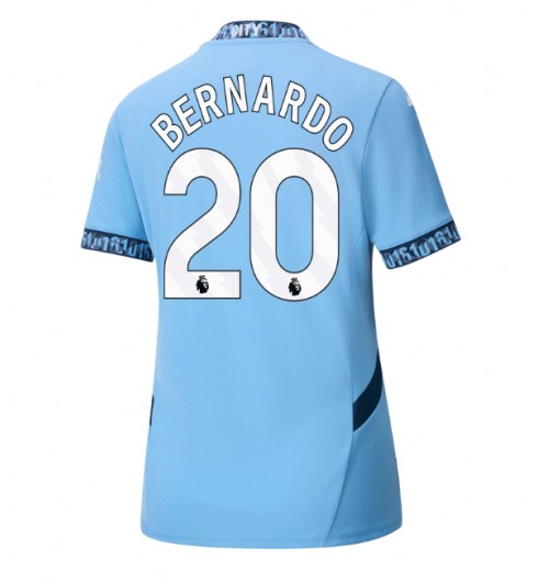 Dam Manchester City Hemmatröja 2024/25 Kortärmad Fotbollströja med namn Bernardo Silva 20