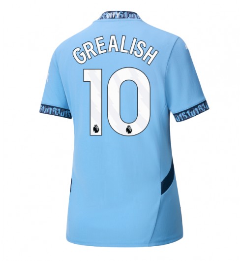 Dam Manchester City Hemmatröja 2024/25 Kortärmad Fotbollströja med namn Jack Grealish 10