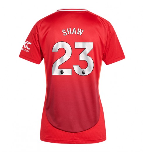 Fotbollskläder Dam Manchester United Hemmatröja 2024/25 Luke Shaw 23