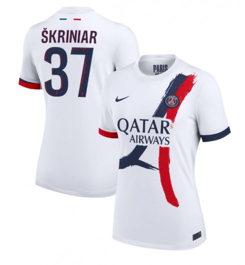 Fotbollskläder Dam Paris Saint-Germain Bortatröja 2024/25 Kortärmad med tryck Milan Skriniar 37