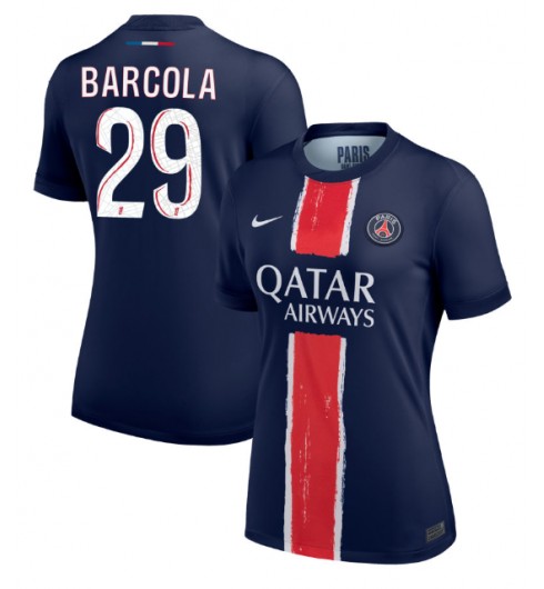 Billiga Fotbollströjor Dam Paris Saint-Germain Hemmatröja 2024/25 med tryck Bradley Barcola 29