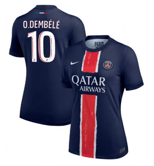 Billiga Fotbollströjor Dam Paris Saint-Germain Hemmatröja 2024/25 med tryck Ousmane Dembele 10