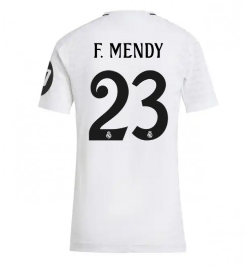 Billiga Dam Real Madrid Hemmatröja 2024/25 Kortärmad Fotbollströja med namn Ferland Mendy 23