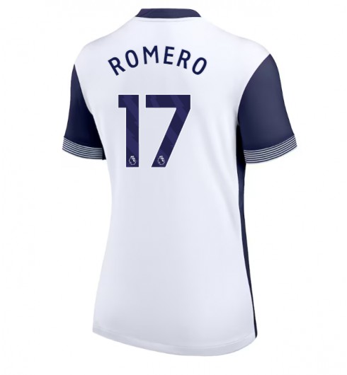 Köpa Matchtröjor Fotboll Dam Tottenham Hotspur Hemmatröja 2024/25 Kortärmad Cristian Romero 17