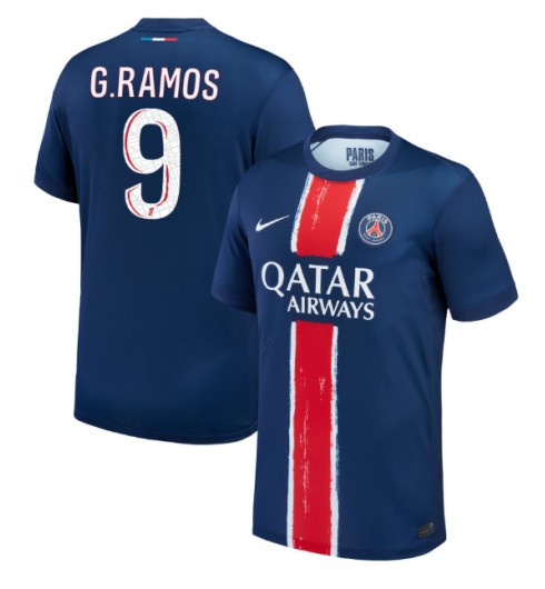 Herr Paris Saint-Germain Hemmatröja 2024/25 Kortärmad Fotbollskläder Gonçalo Ramos 9